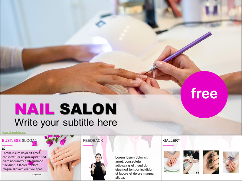 Nail Salon PowerPoint Template and Google Slides Theme