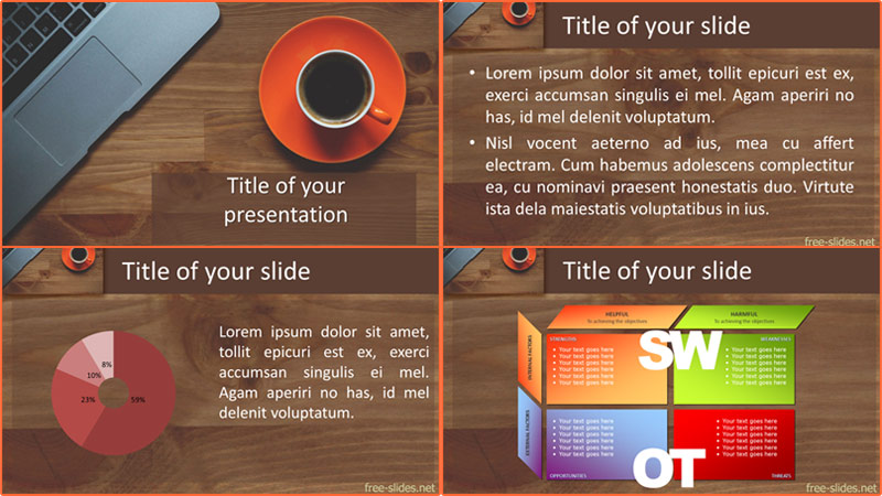 free Cup of coffee PowerPoint template from free-slides.net