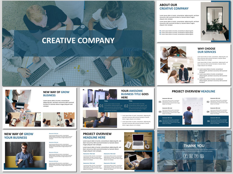 Creative company - free PowerPoint Template and Google Slides Theme
