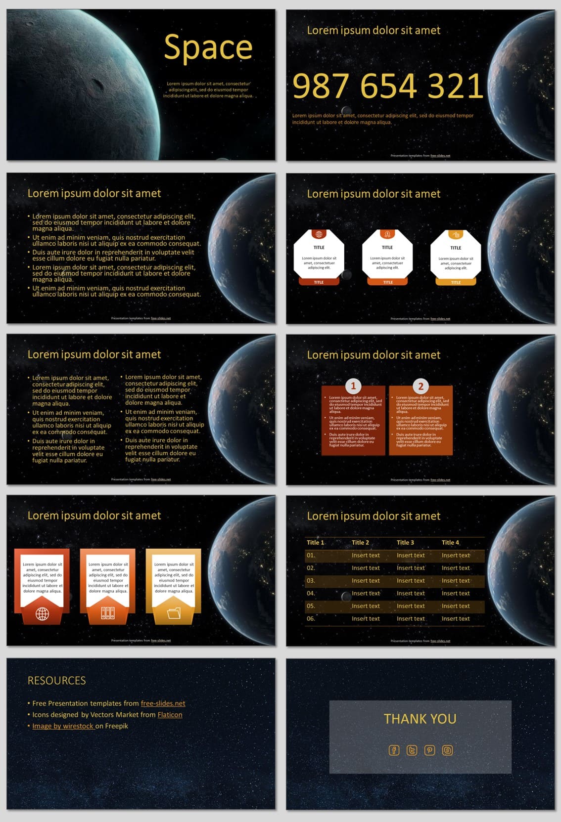 Space - Free PowerPoint Template and Google Slides Theme