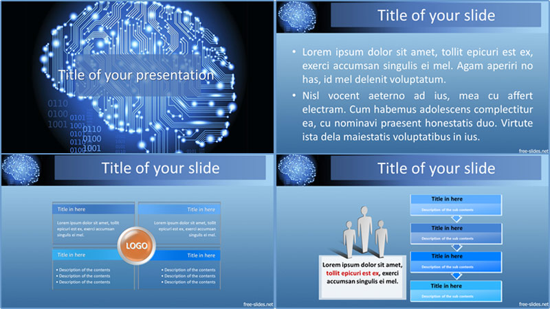 Artificial intelligence powerpoint template from free-slides.net