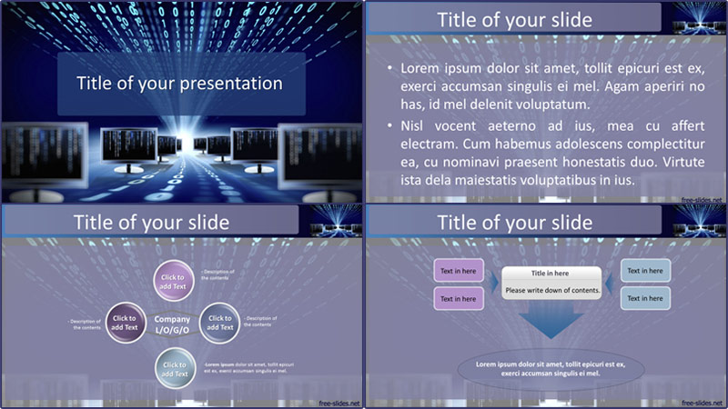 Computer powerpoint template from free-slides.net