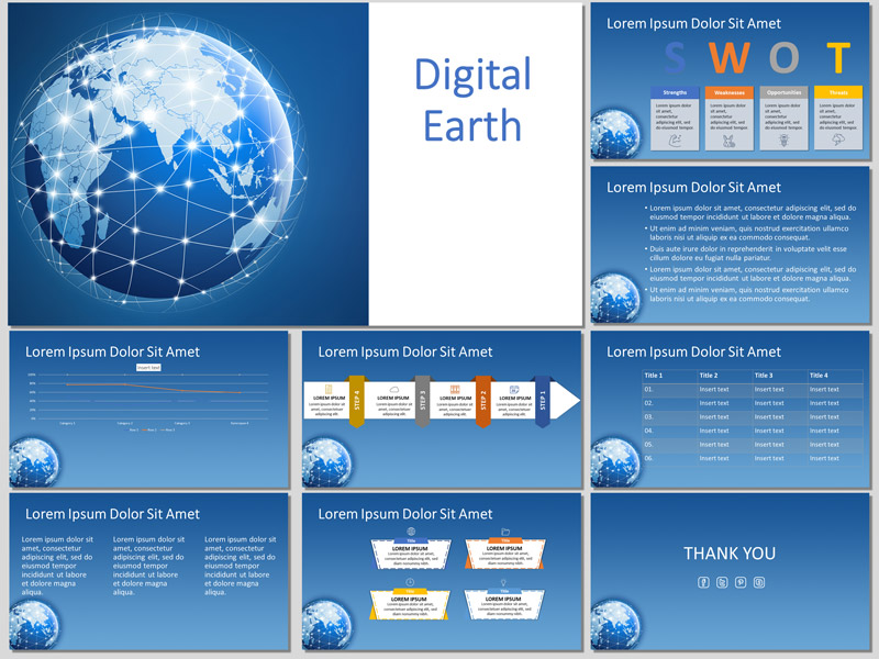 Digital Earth - Free Presentation Templates