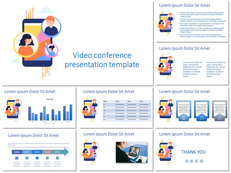 video conference free presentation template