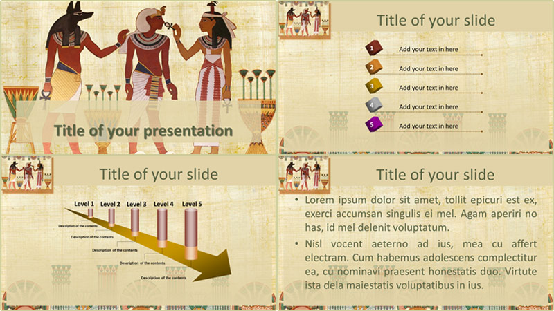 Ancient Egypt powerpoint template from free-slides.net
