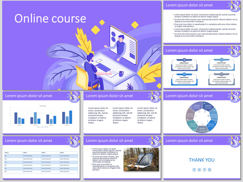 Online course presentation template