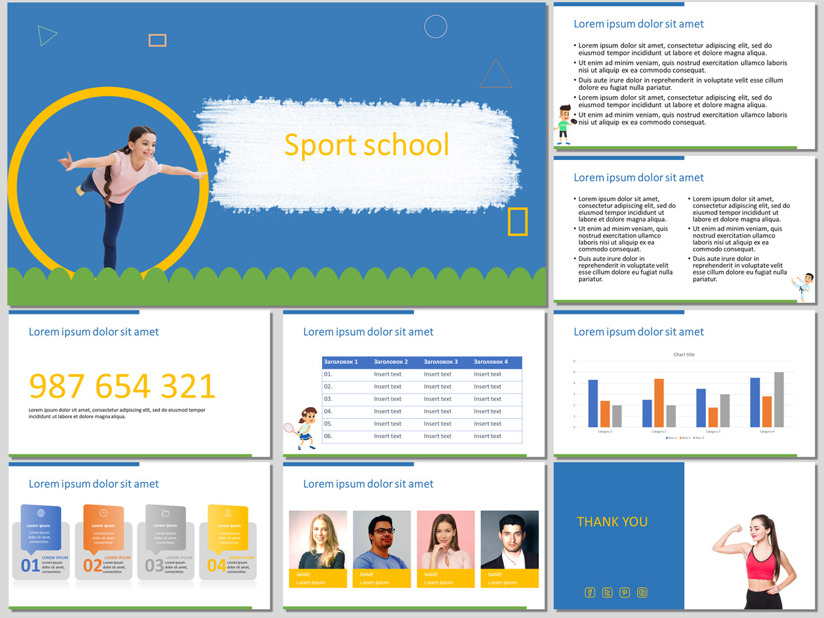 Sport School - Free Presentation Template