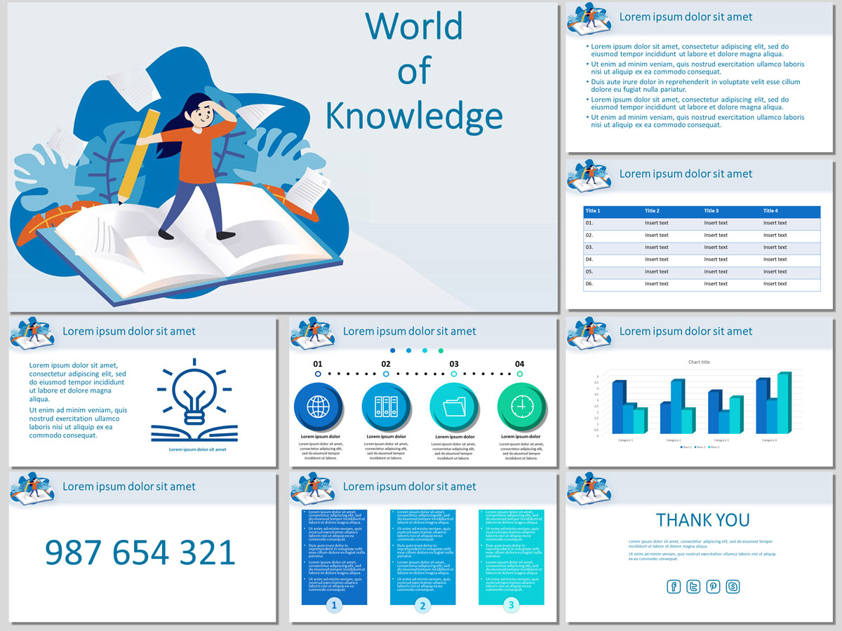 World of Knowledge - Free PowerPoint Template and Google Slides Theme
