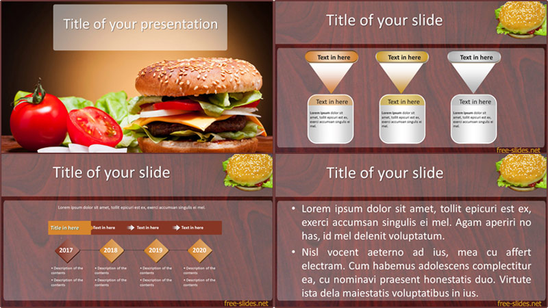 Burger powerpoint template from free-slides.net