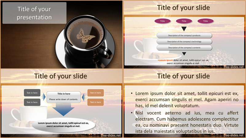 coffee powerpoint template widescreen