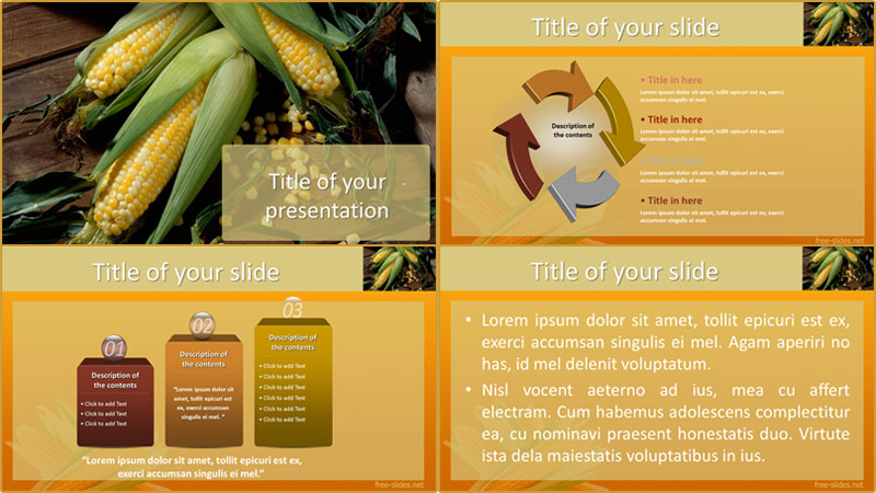 Corn powerpoint template from free-slides.net