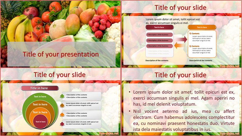 Fruit powerpoint template from free-slides.net