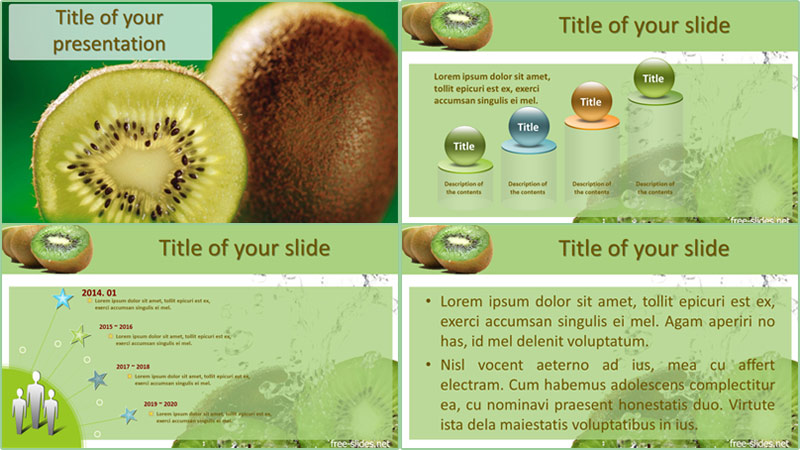 Kiwi powerpoint template from free-slides.net