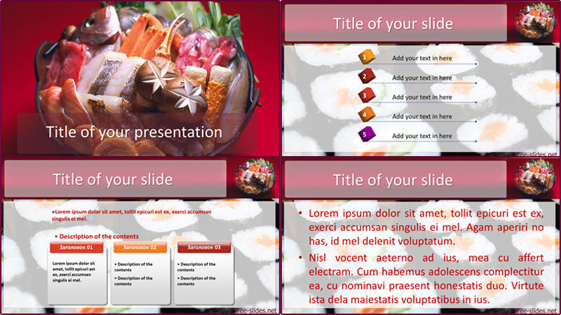 Sushi powerpoint template from free-slides.net