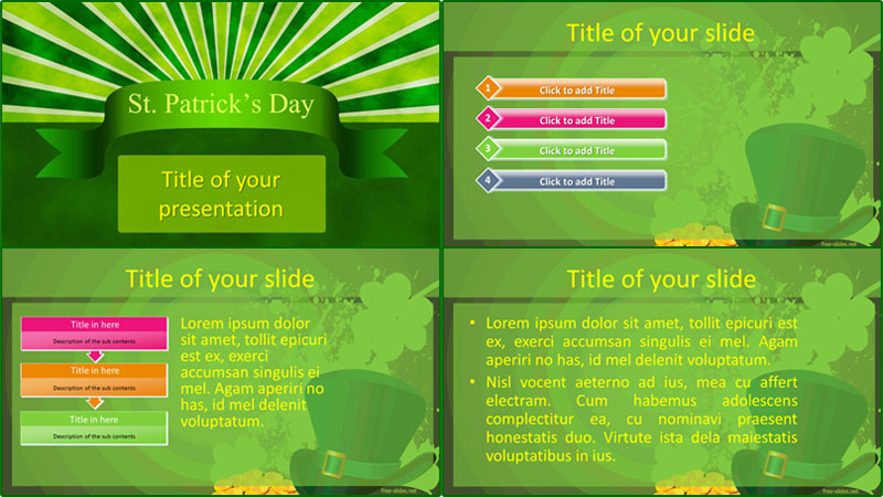 St.Patricks day powerpoint template from free-slides.net