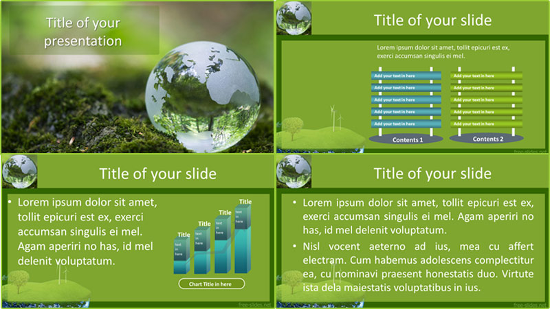 Earth day powerpoint template from free-slides.net