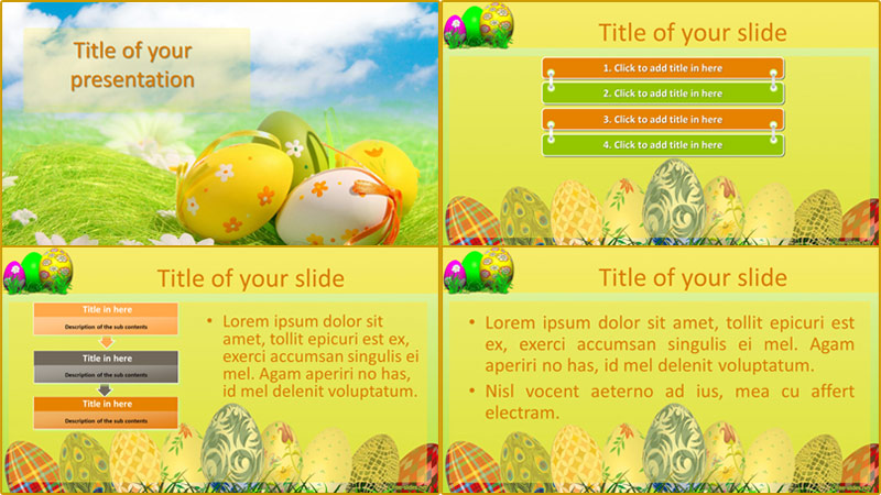 Easter powerpoint template from free-slides.net
