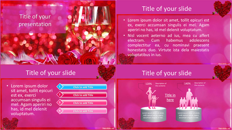 Valentines day powerpoint template from free-slides.net