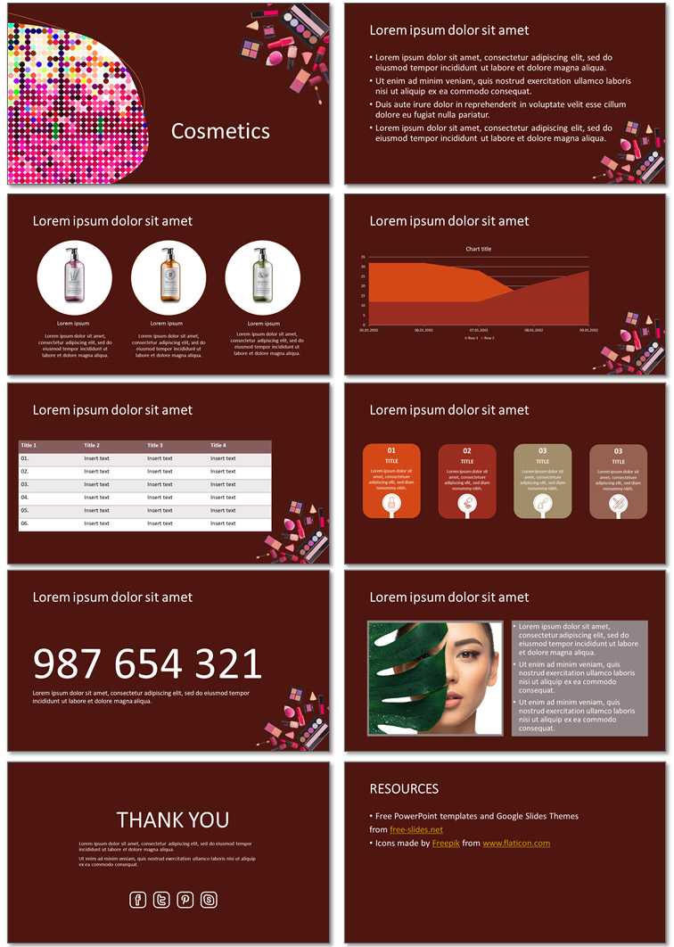 Cosmetics PowerPoint Template and Google Slides Theme