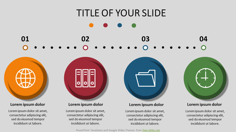 4 stages linear infographic