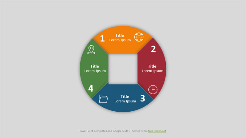 Pie Chart with 4 Sectors - Infographic Powerpoint Template