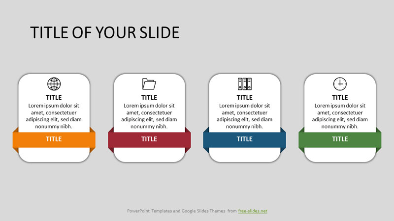 rectangular shapes powerpoint infographic template