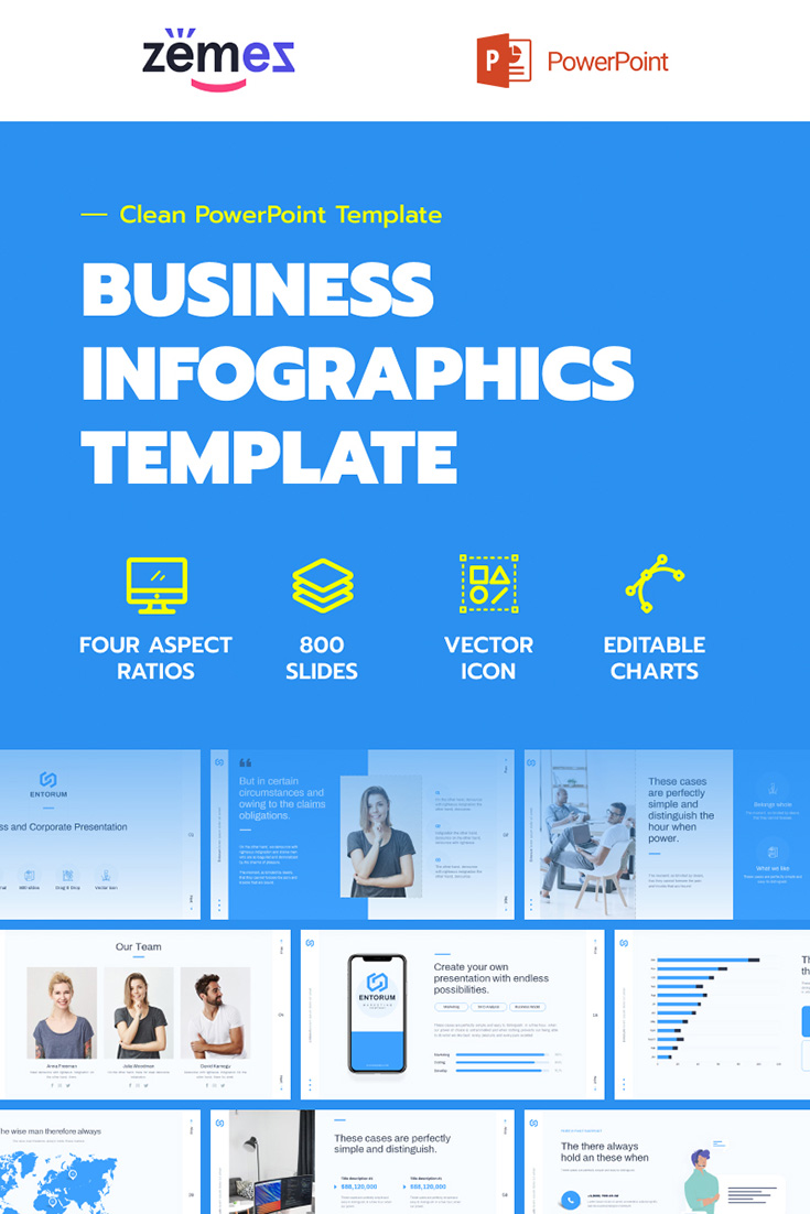 Entorum - Business with flexible infographics PowerPoint Template