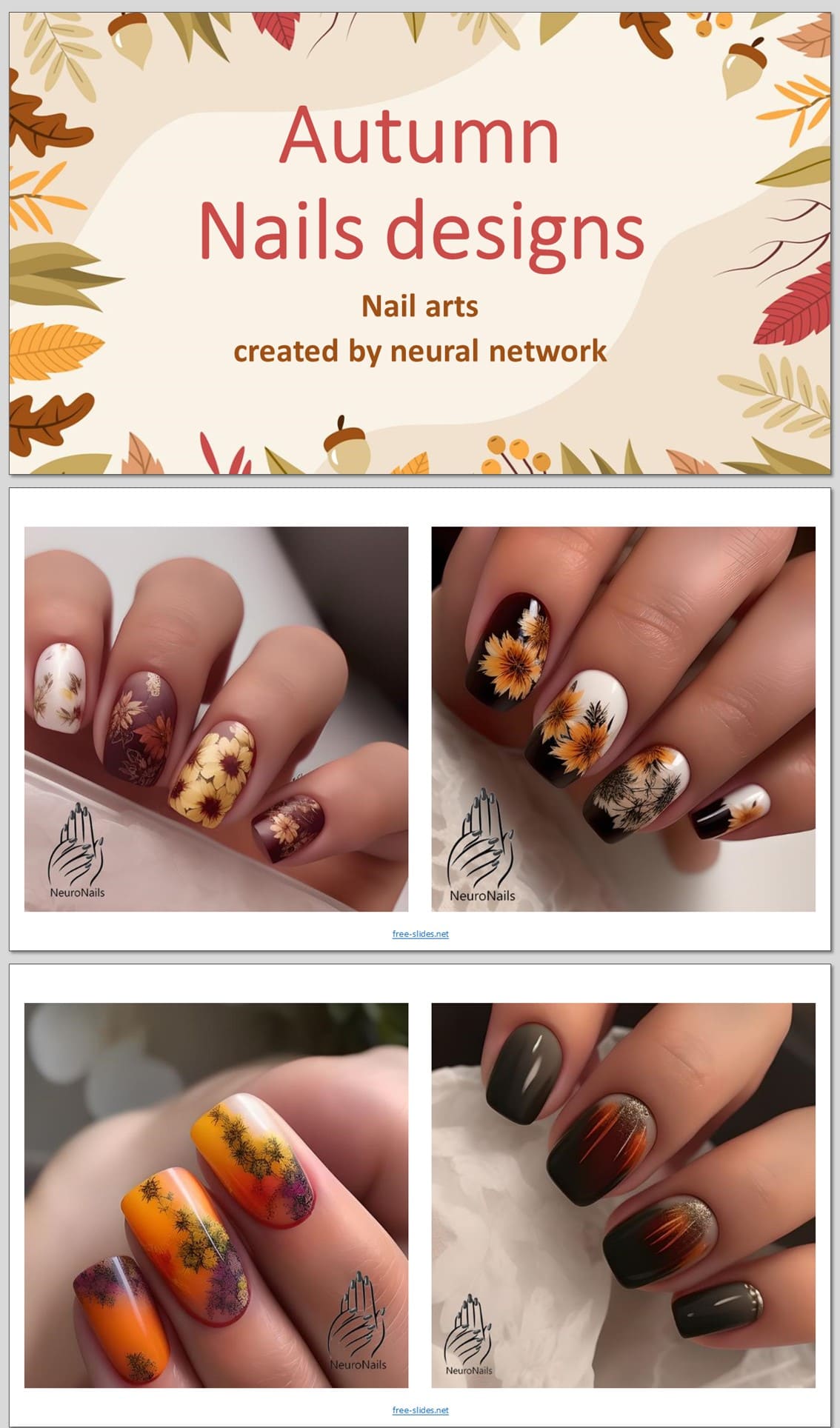 Neural network creates fall nail designs