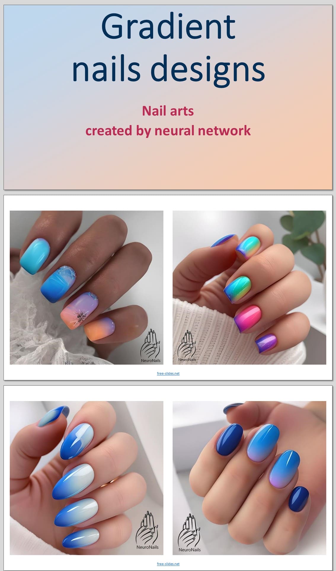 Neural network creates gradient nails designs
