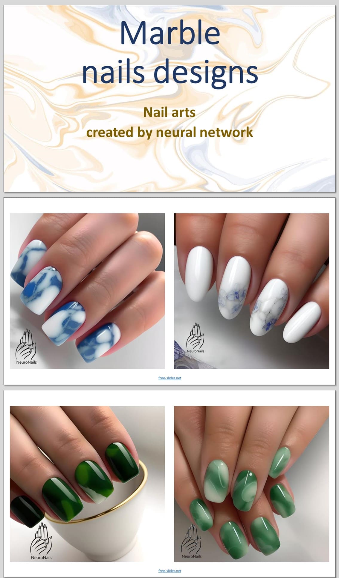 Neural network creates marble nails designs