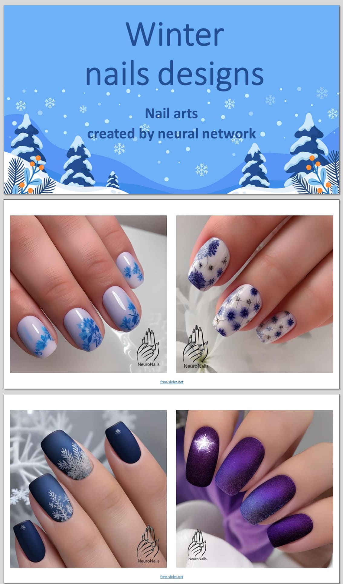 Neural network creates winter nail design