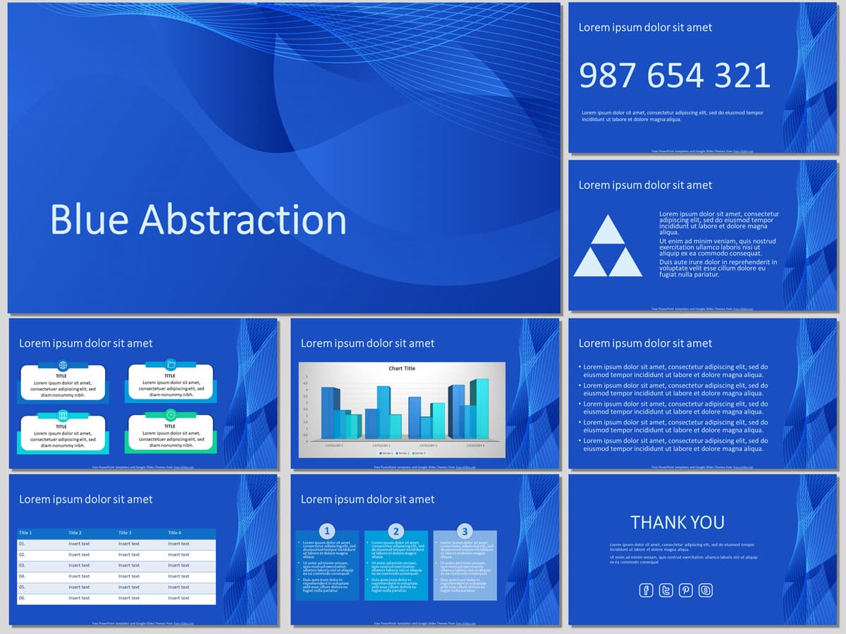 Blue Abstraction - Free PowerPoint Template and Google Slides Theme