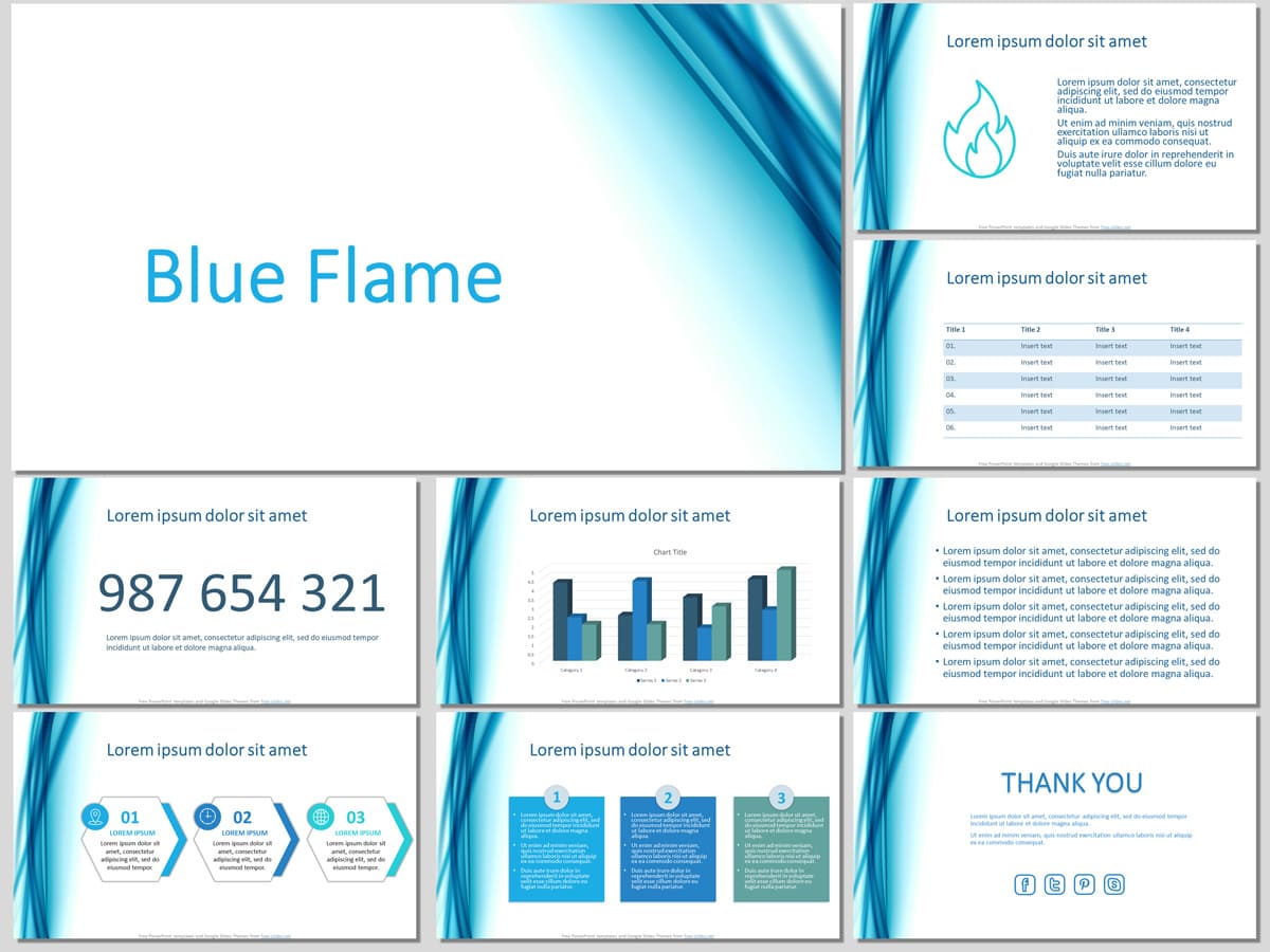 Blue Flame - Free PowerPoint Template and Google Slides Theme