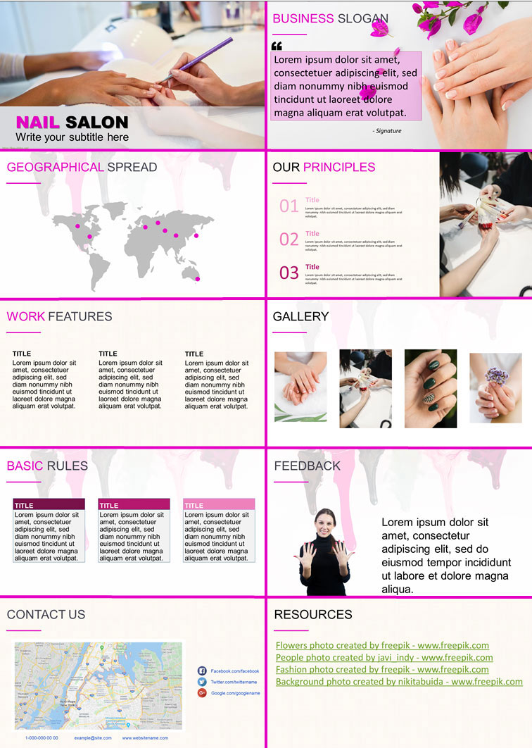Nail Salon free slides