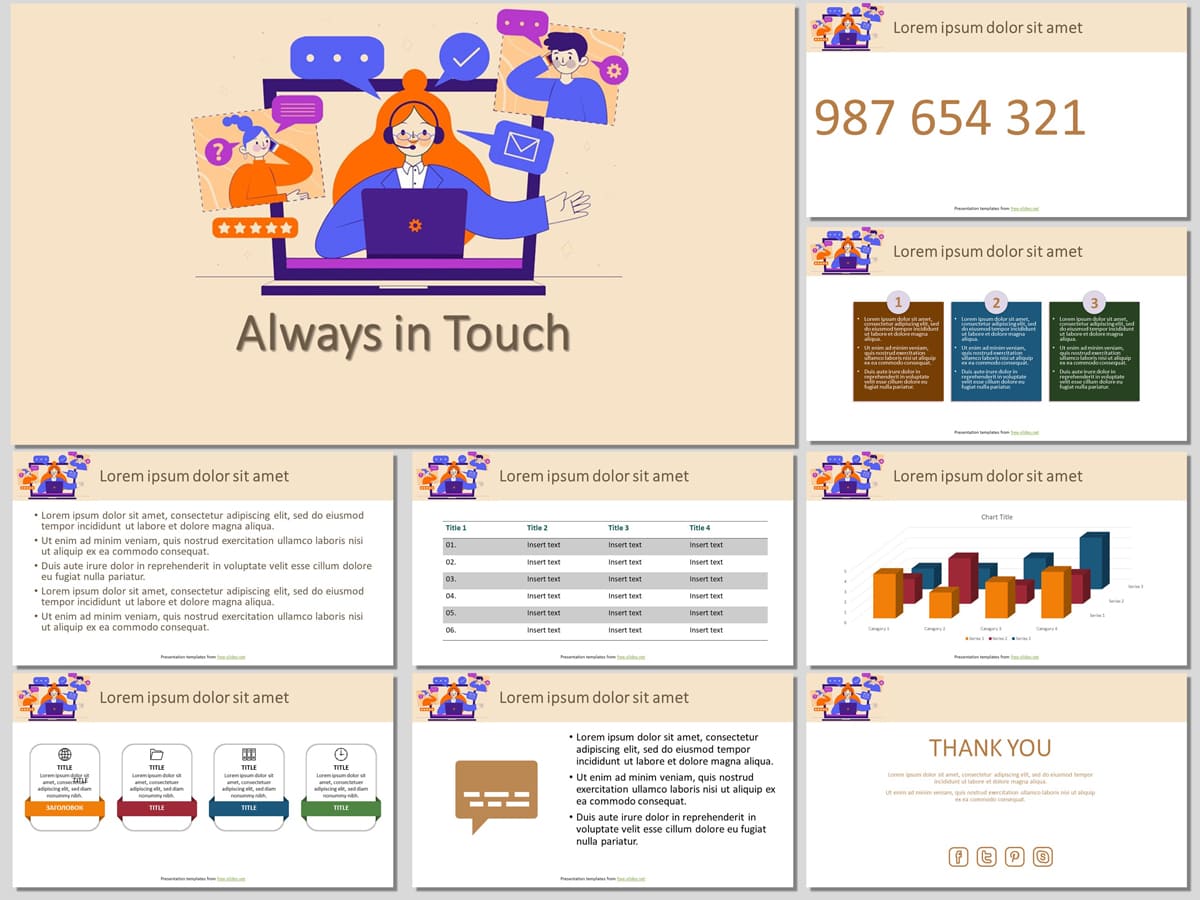 Free Always in Touch Presentation Template
