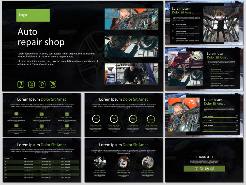 auto repair shop presentation template