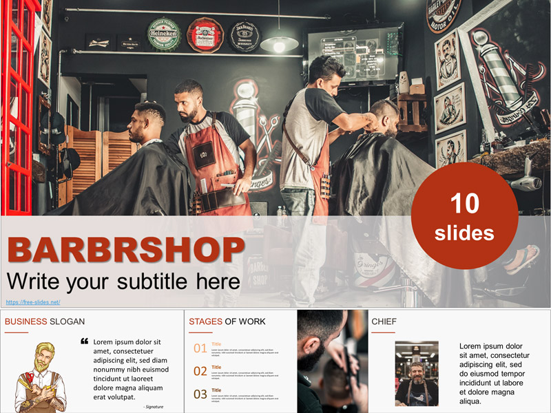 barbershop PowerPoint Template