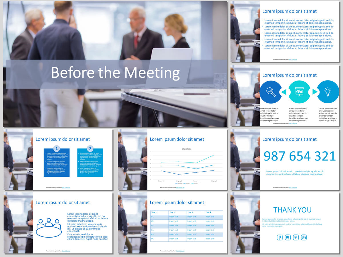 Before the Meeting - Free Presentation Template
