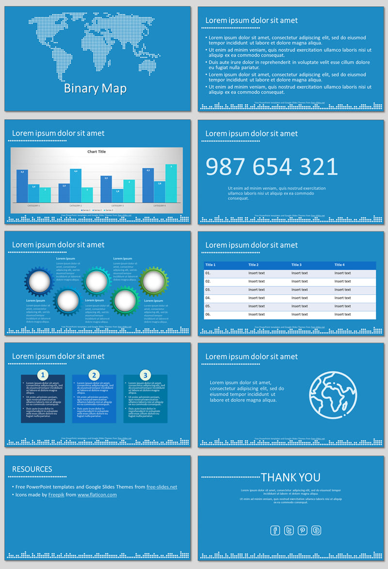 Binary Map - Free Presentation Template