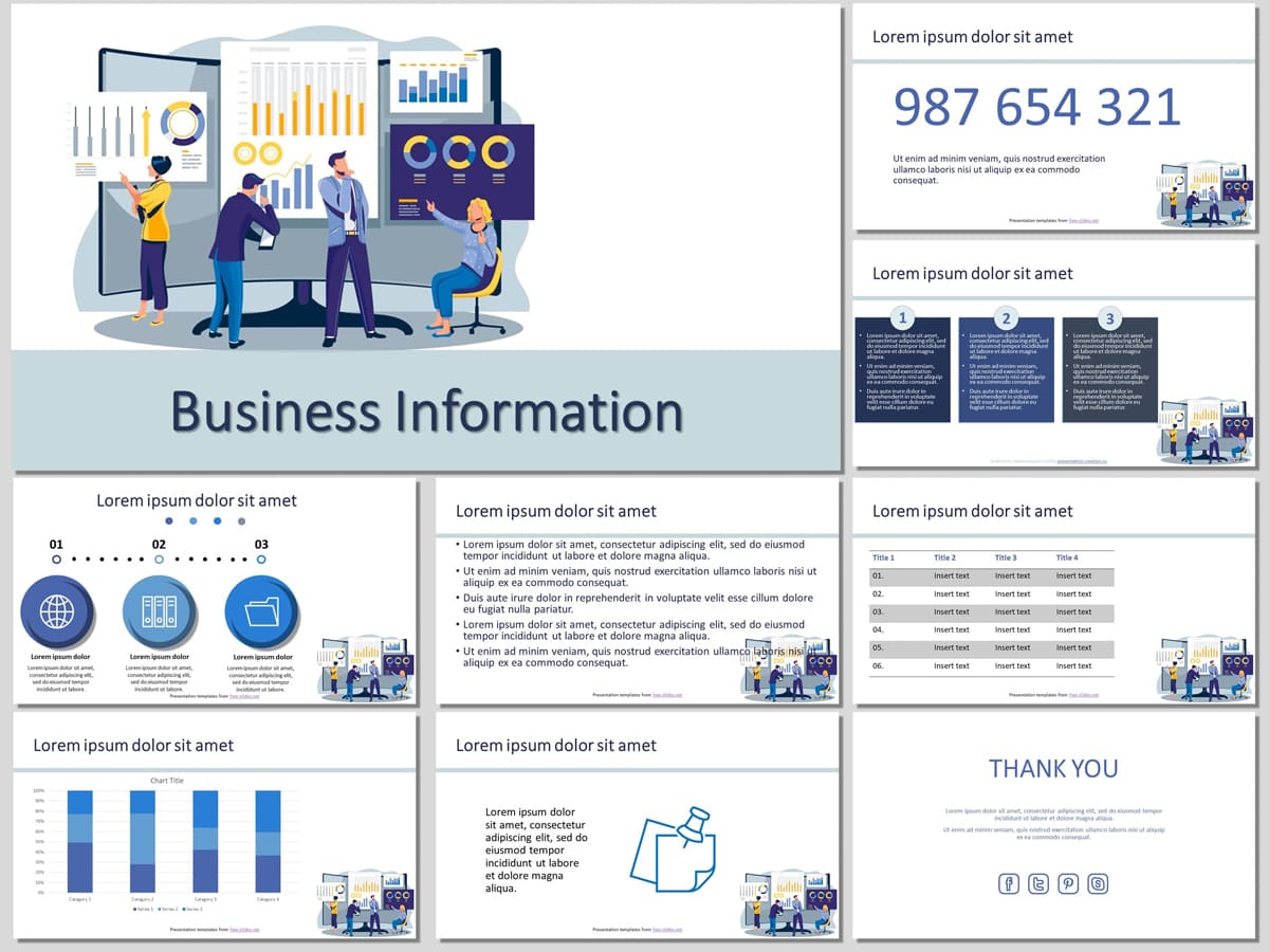 Free Business Information Presentation Template 