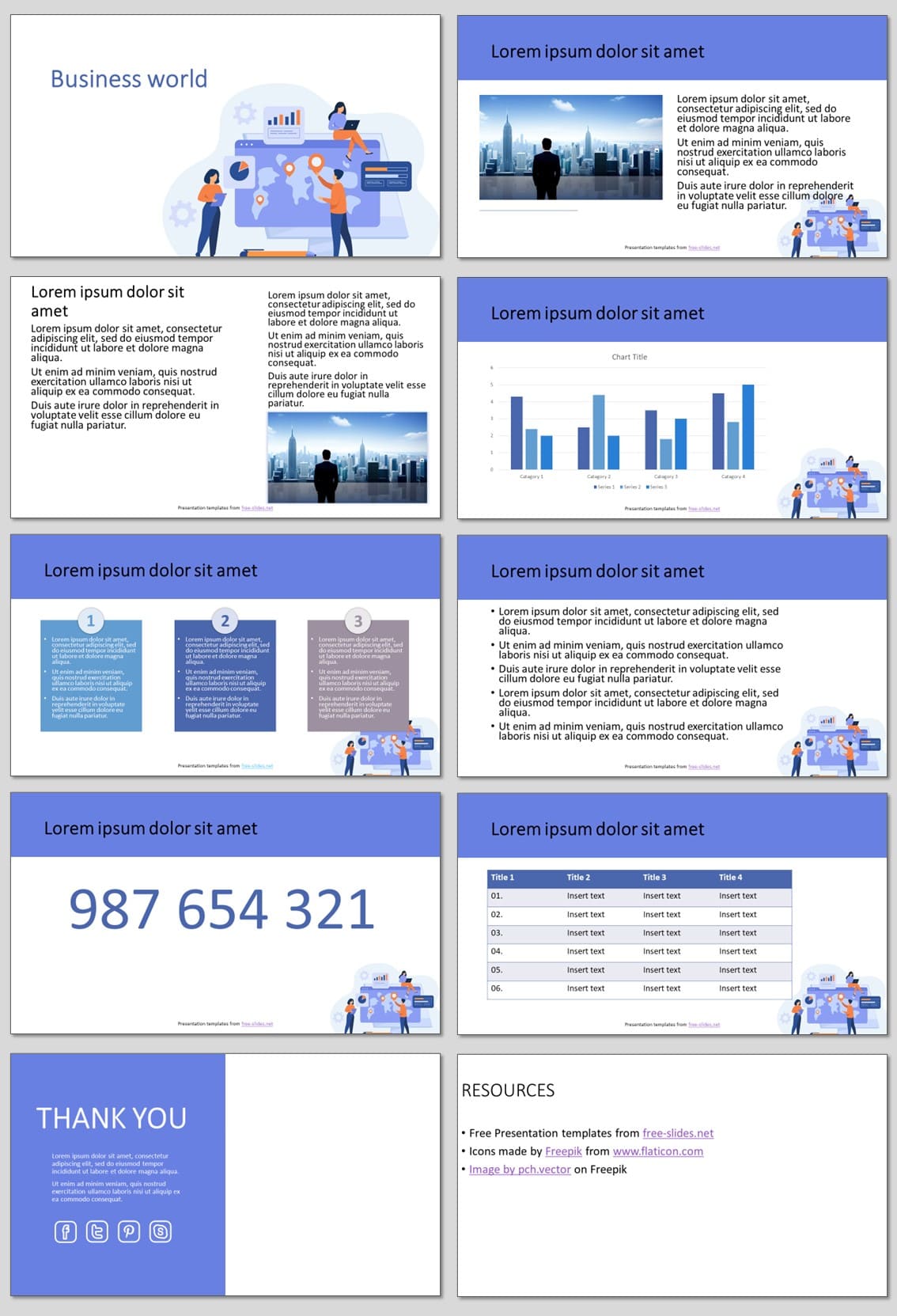 Free Buisne World PowerPoint Template and Google Slides Theme