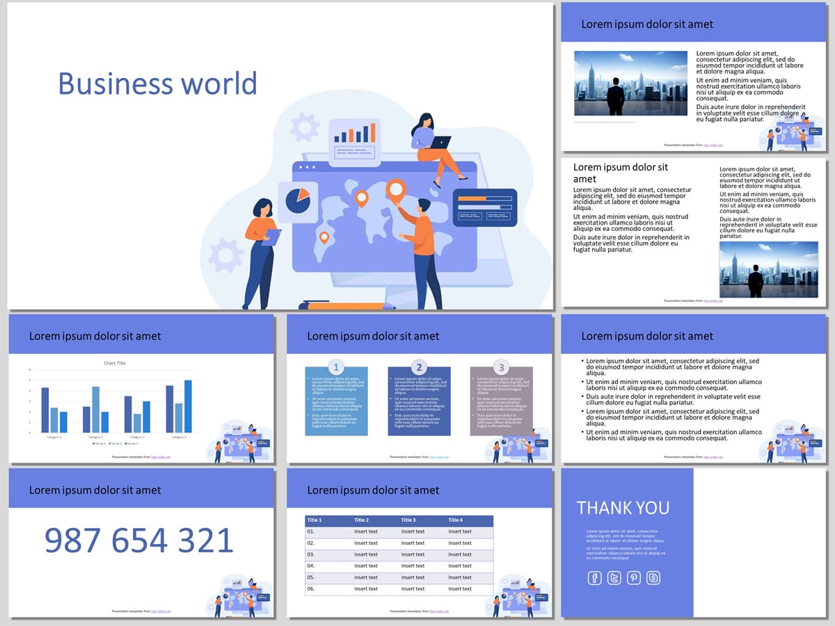 Free Buisnes World Presentation Template 