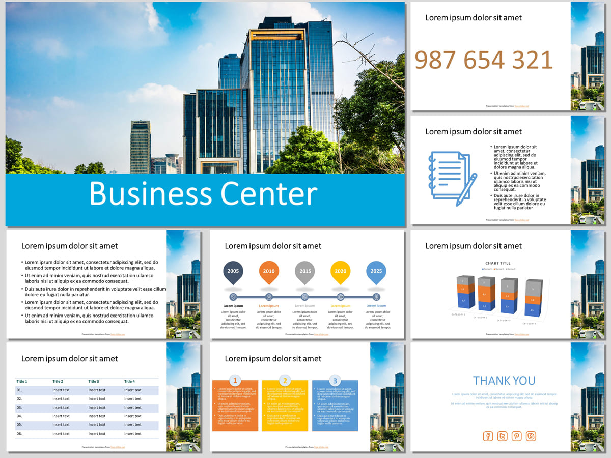 Business Center - Free Presentation Template