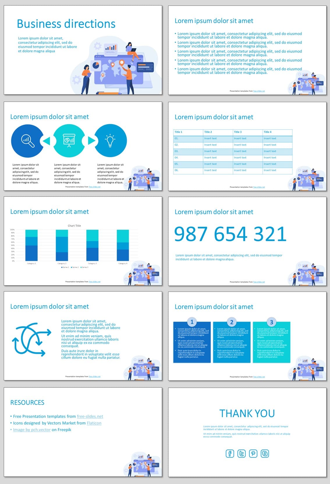 business directions - Free PowerPoint Template and Google Slides Theme