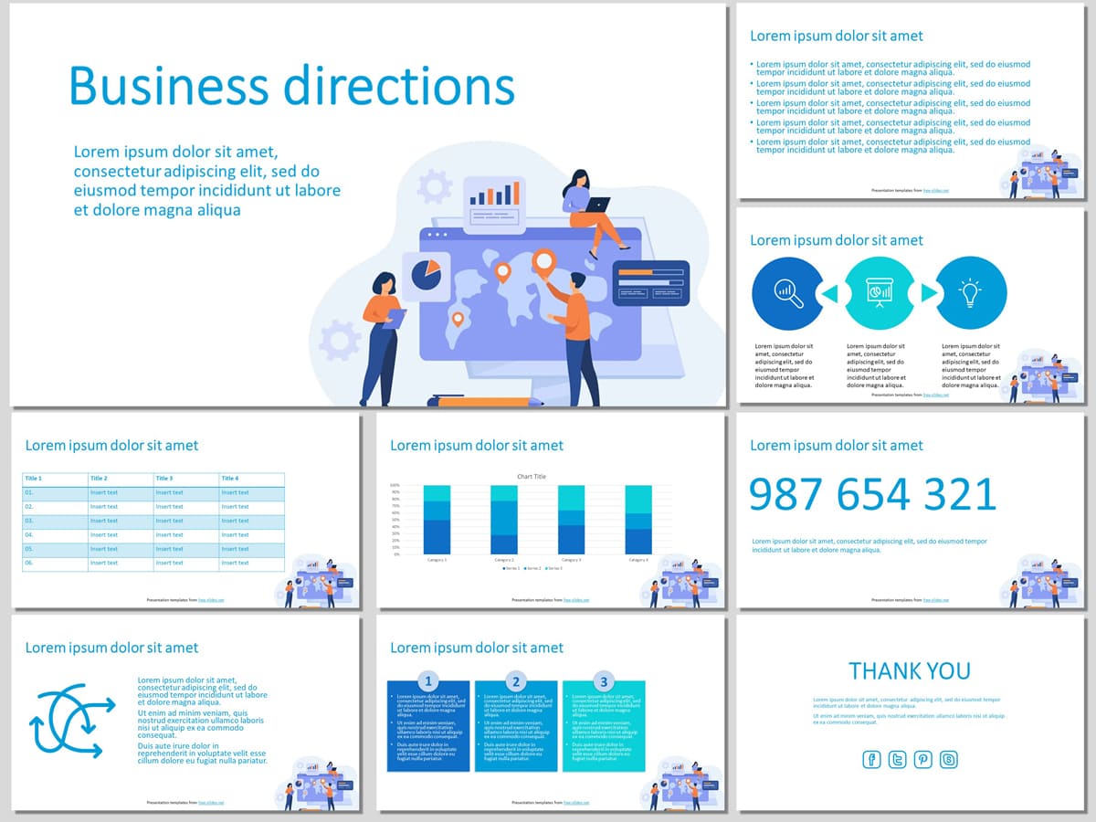 Business directions - Free Presentation Template