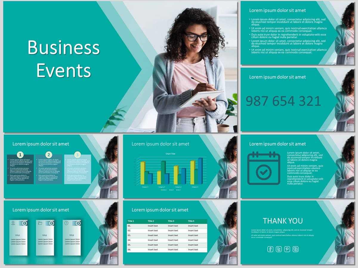 Business Events - Free PowerPoint Template and Google Slides Them