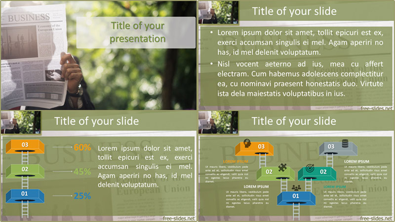 Free Business news PowerPoint template from free-slides.net
