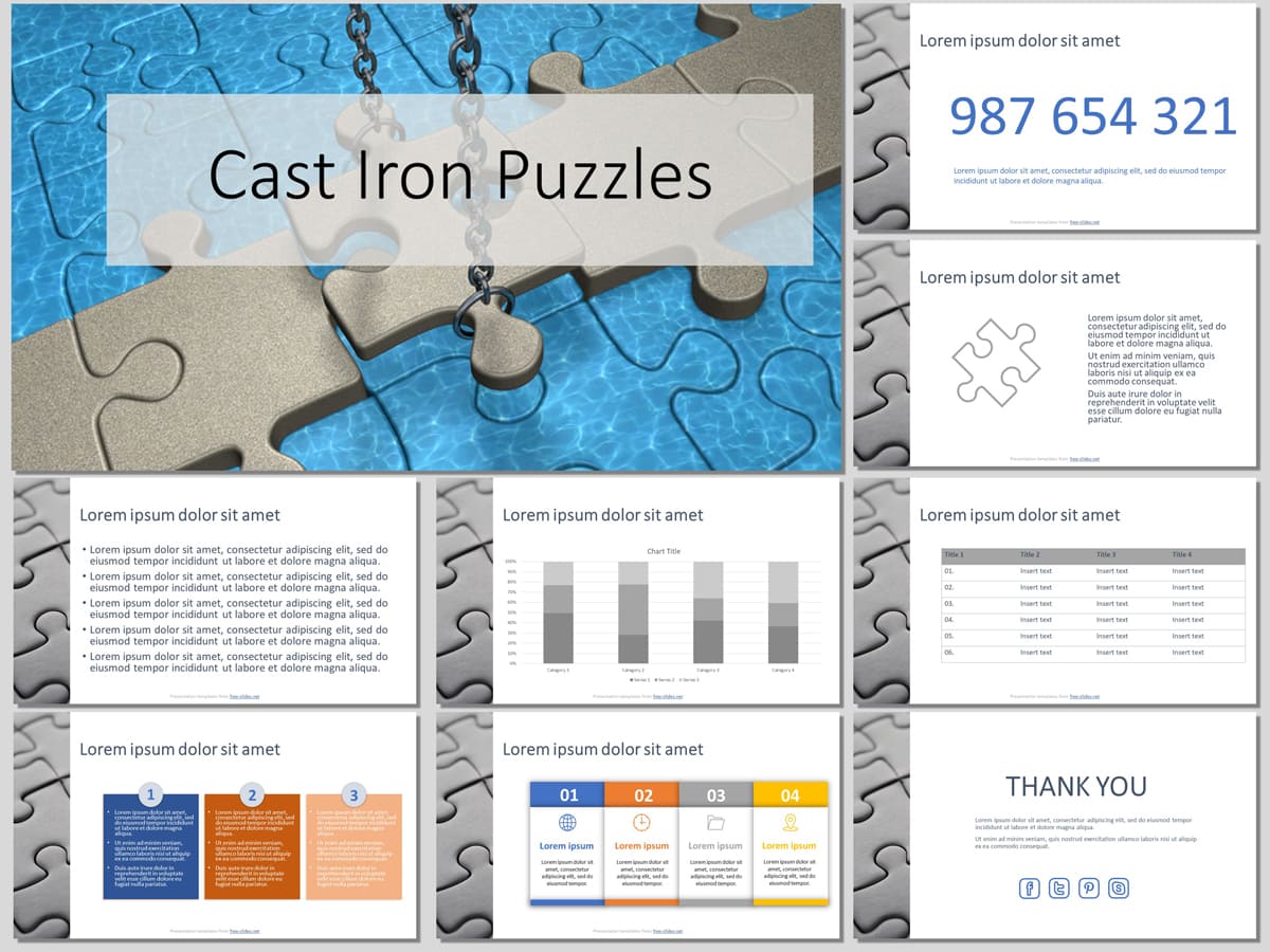 Cast Iron Puzzles - Free Presentation Template
