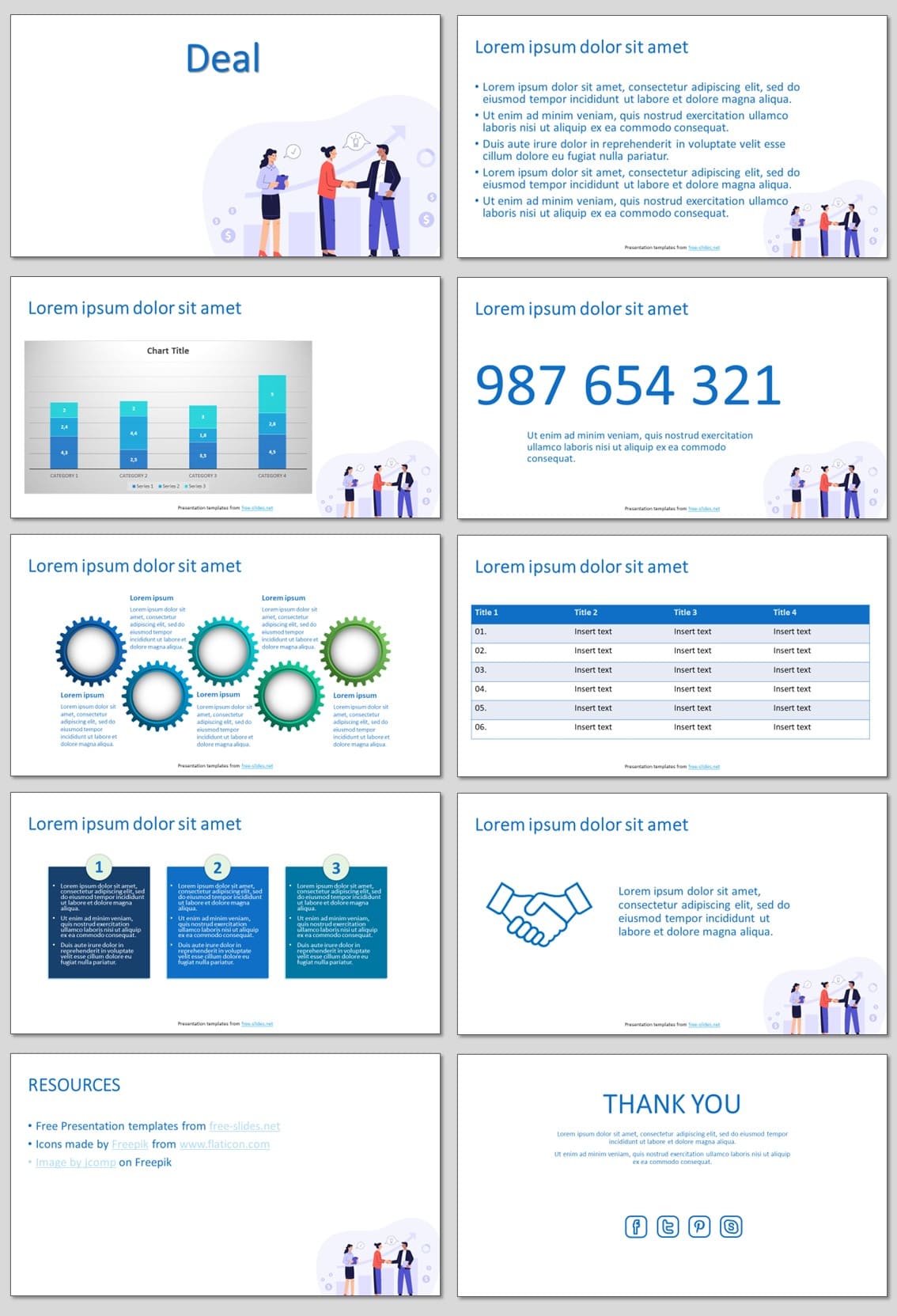 Free Deal PowerPoint Template and Google Slides Theme