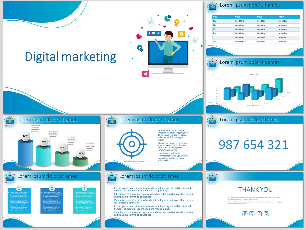 Digital Marketing - Free PowerPoint Template and Google Slides Theme